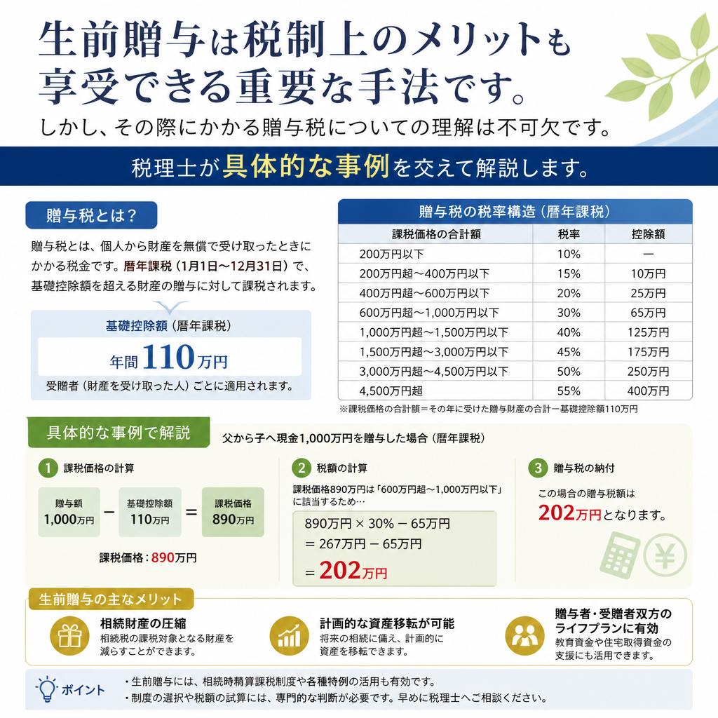 生前贈与と贈与税についての基礎知識