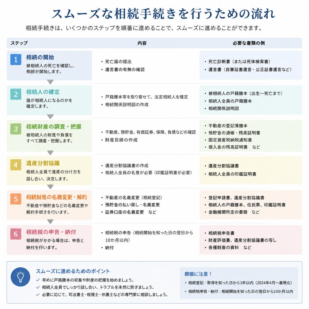 相続手続きの流れを把握する