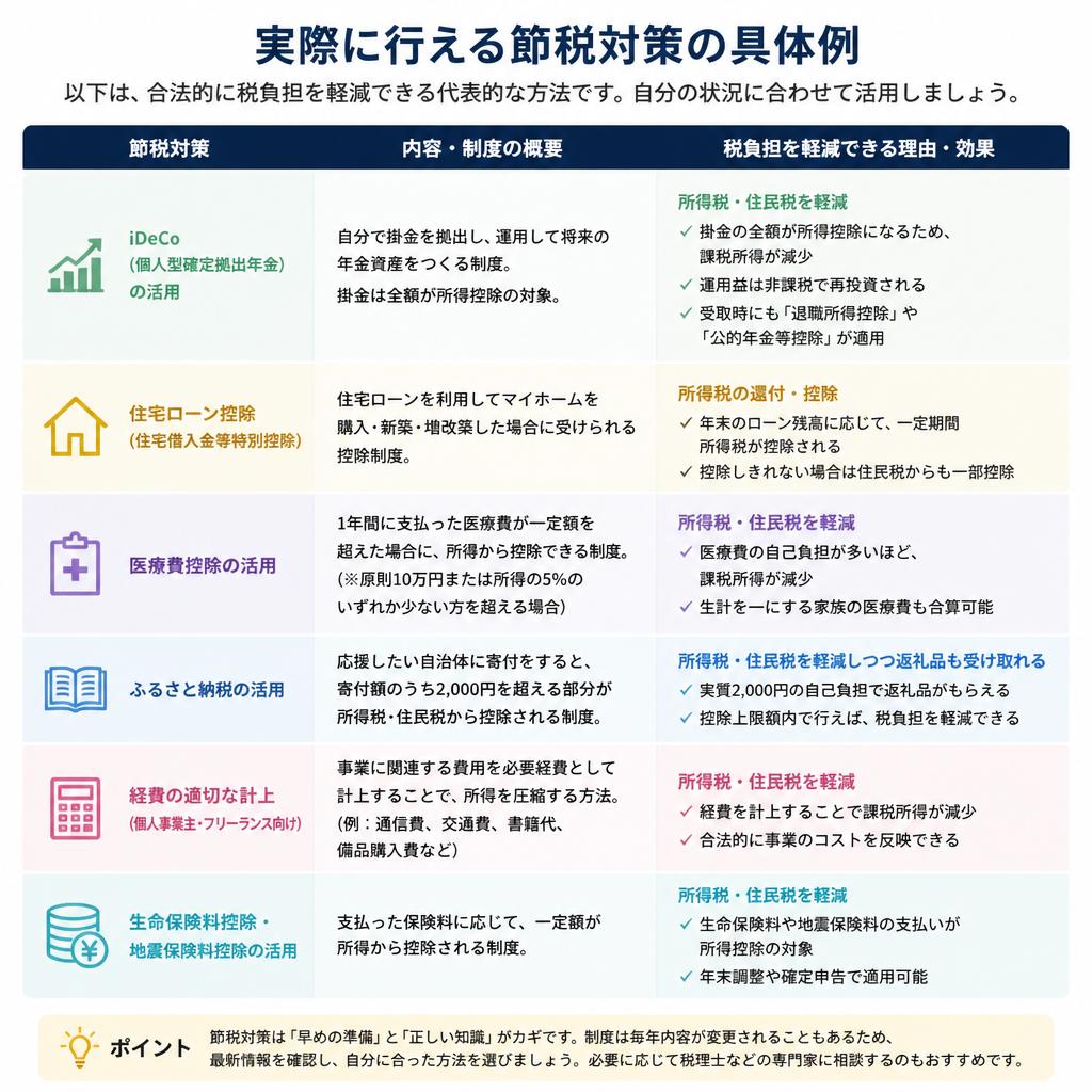 4. 節税対策の具体例