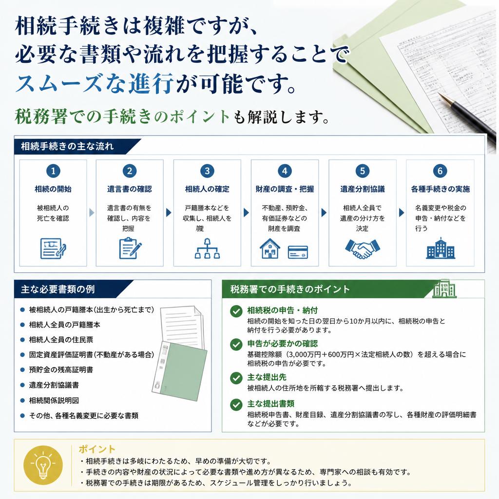 必要な手続きについてのガイド