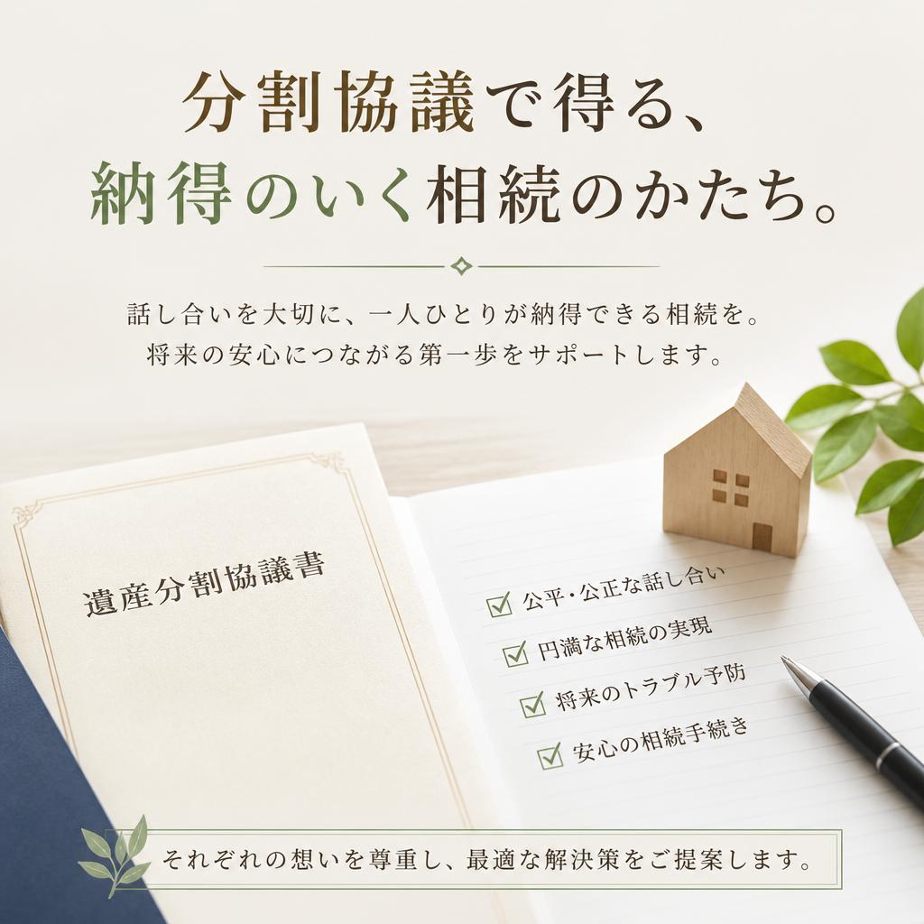分割協議で得る、納得のいく相続のかたち。