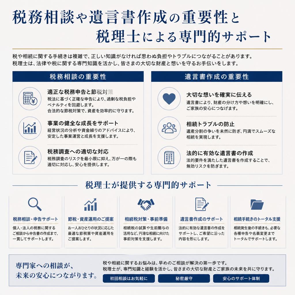 4. 税務相談・遺言書作成のメリット