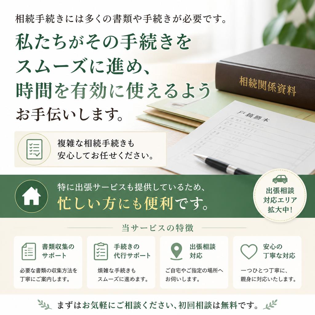煩雑な相続手続きをスムーズに
