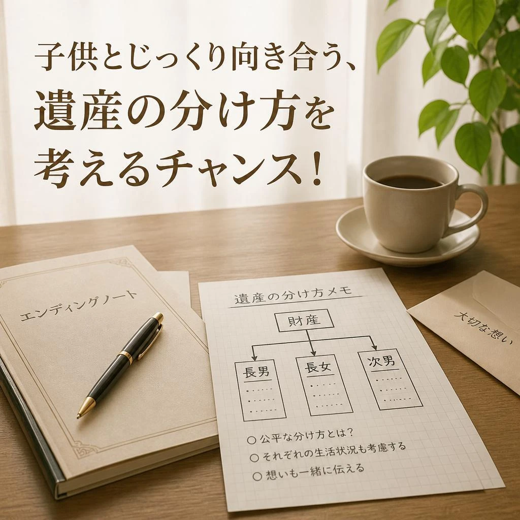 子供とじっくり向き合う、遺産の分け方を考えるチャンス！