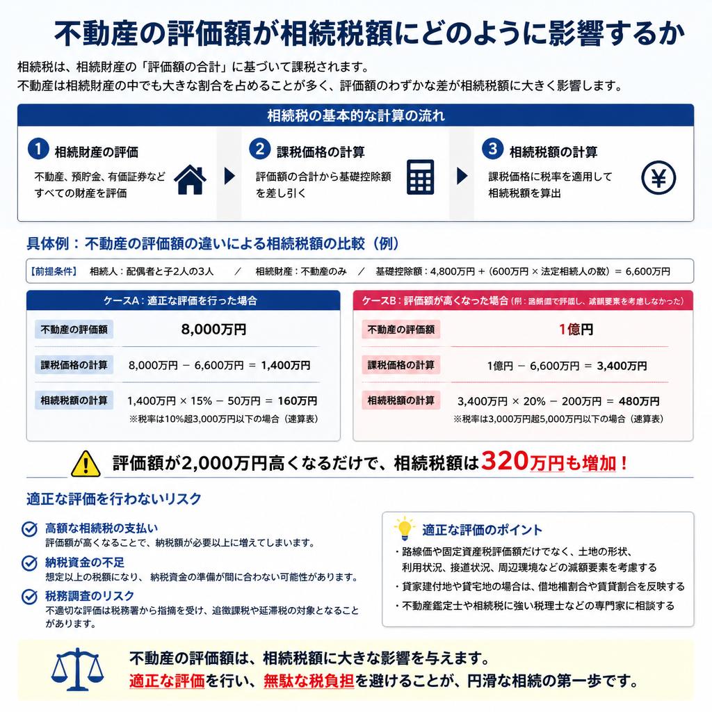 相続税に与える不動産評価の影響