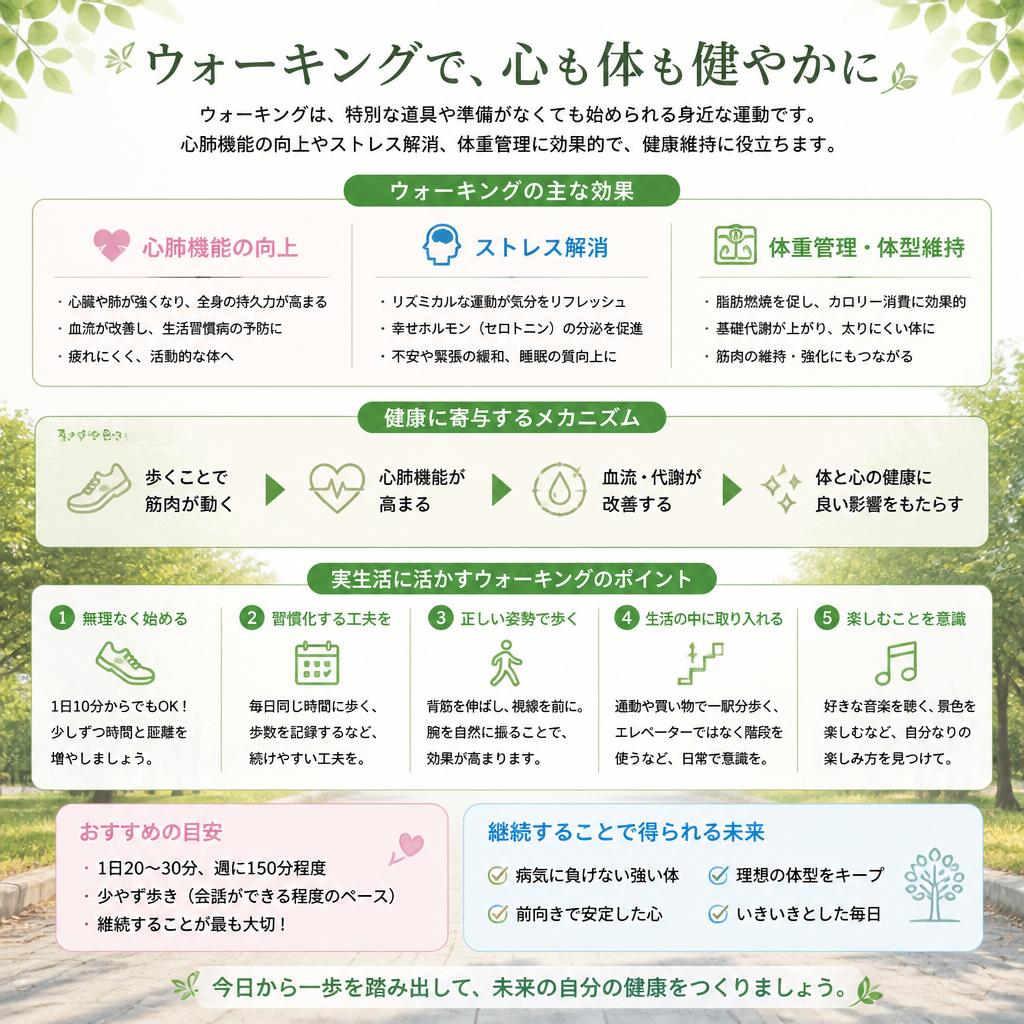 フィットネスとしてのウォーキングの効果