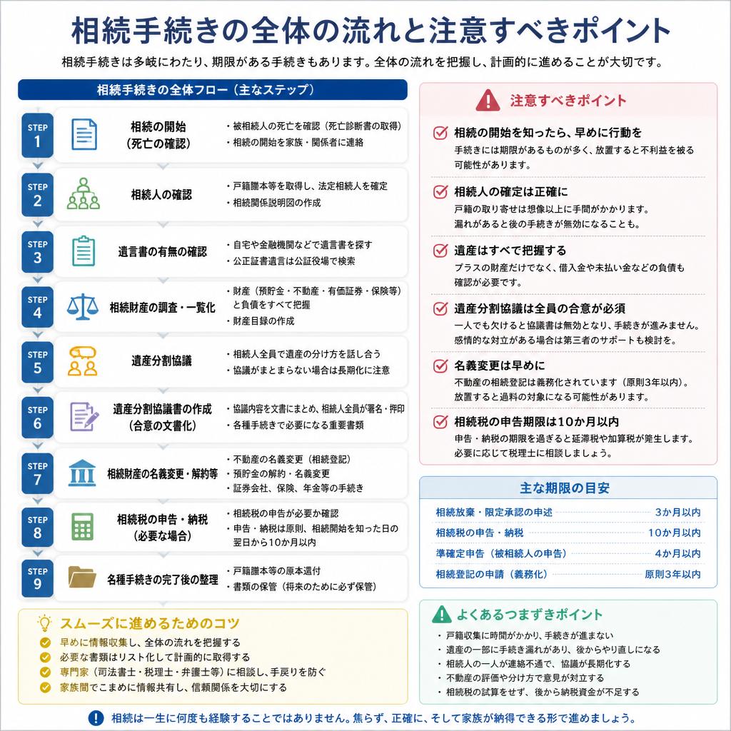 相続手続きの流れとポイント