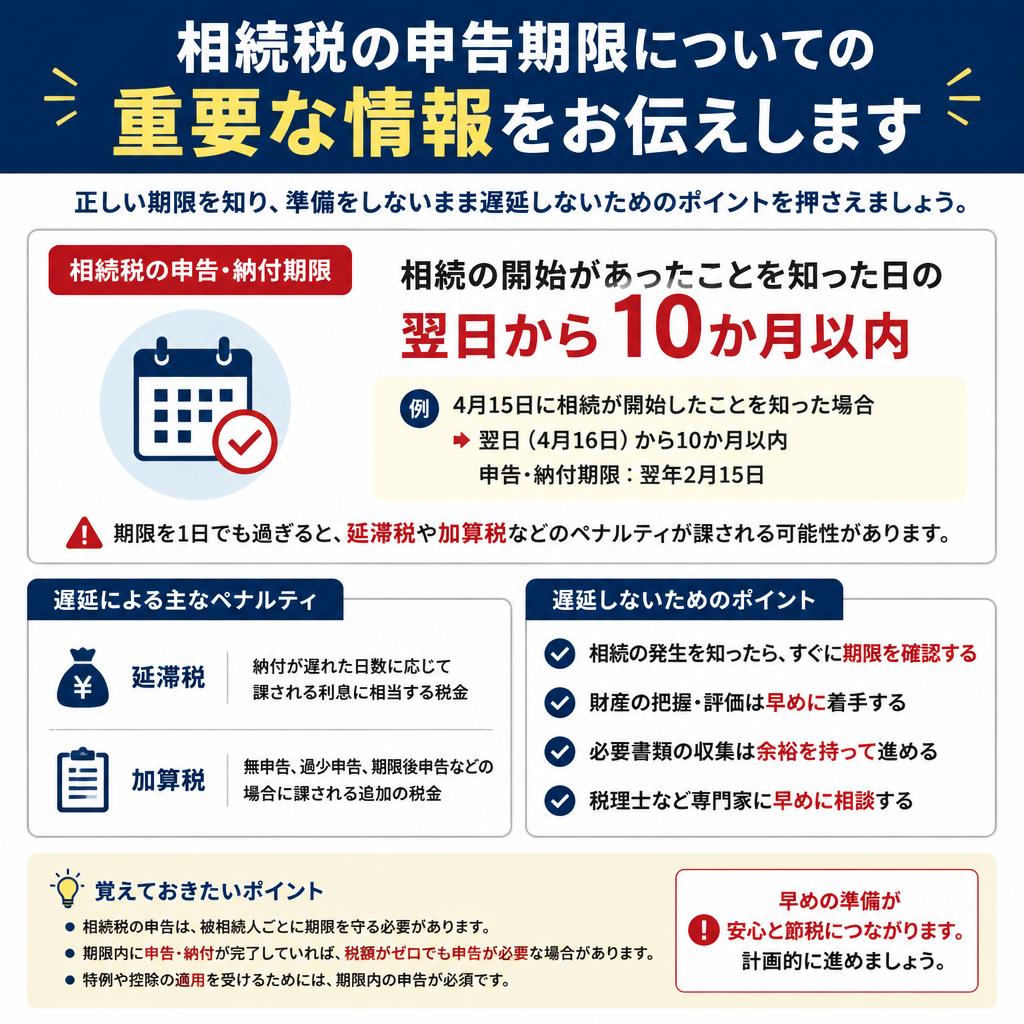 相続税の申告期限を知っておこう