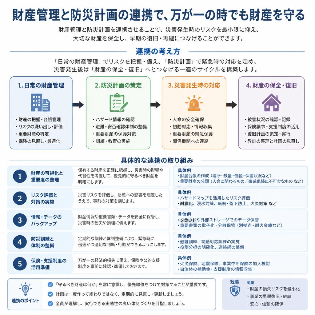 財産管理と防災計画の連携