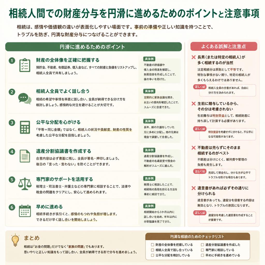 財産分与をスムーズに行うためのポイント