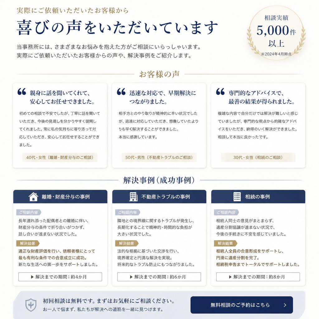 お客様の声と成功事例