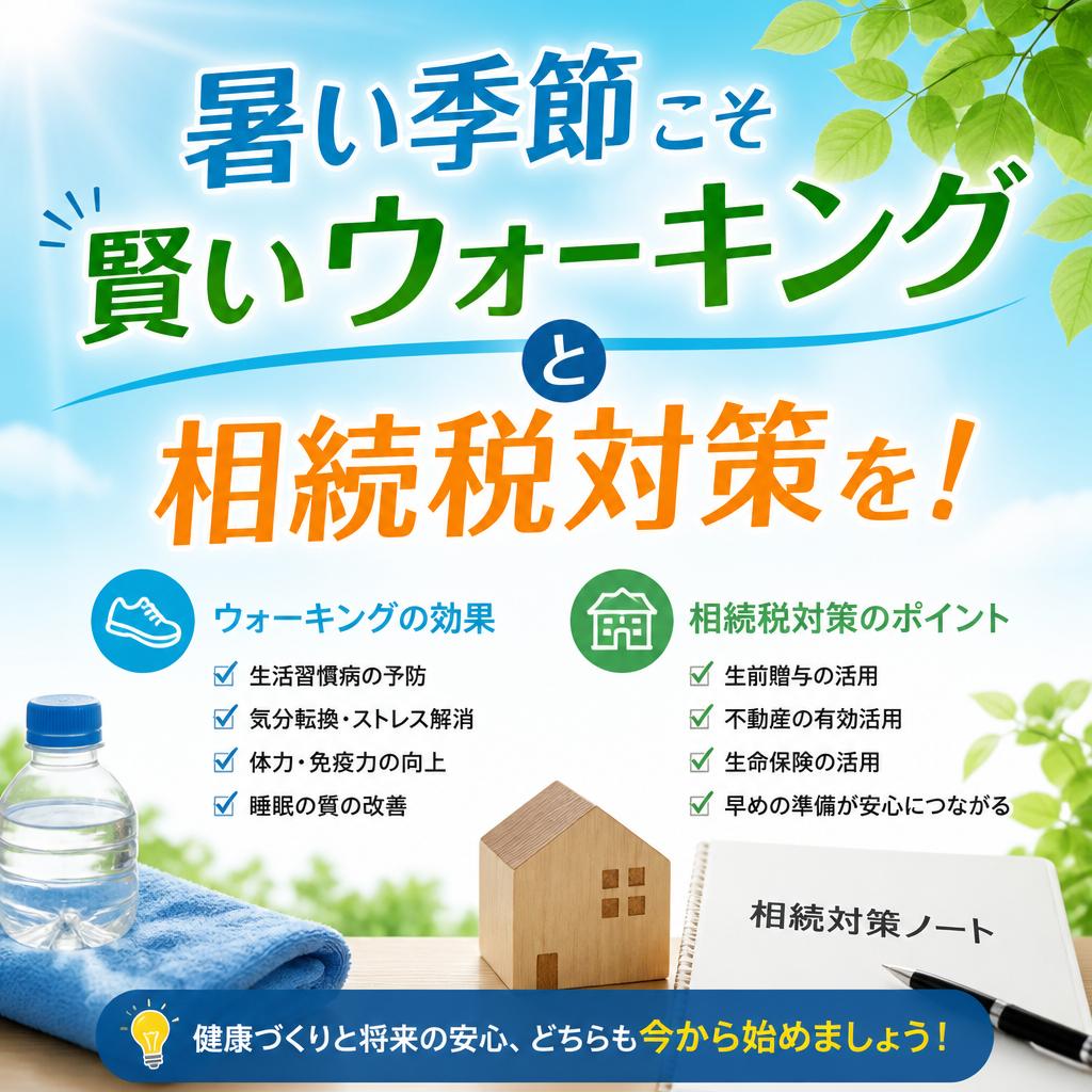 暑い季節こそ賢いウォーキングと相続税対策を！