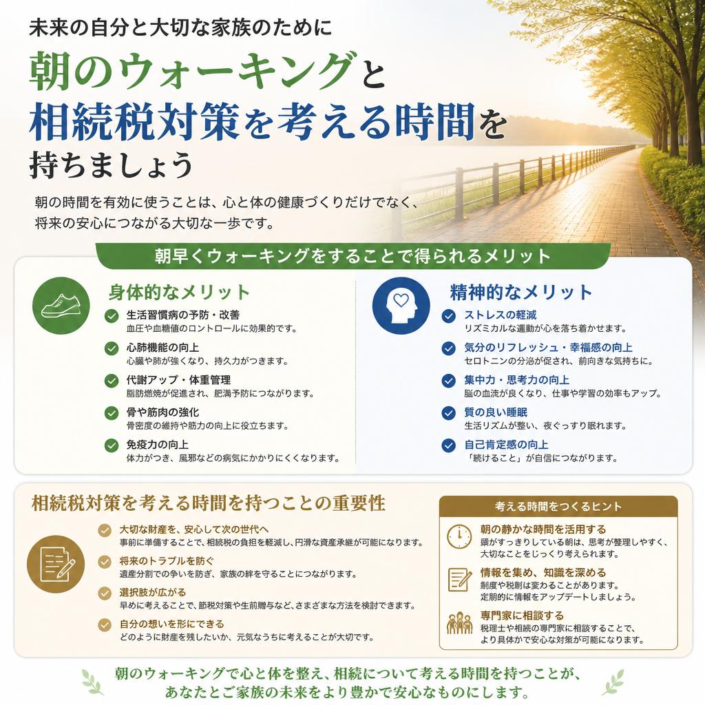 朝のウォーキングで得られるメリット