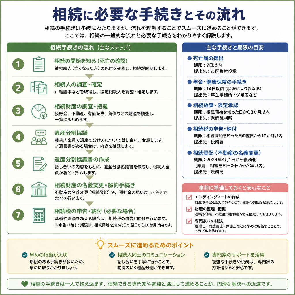 手続きの流れを知っておこう