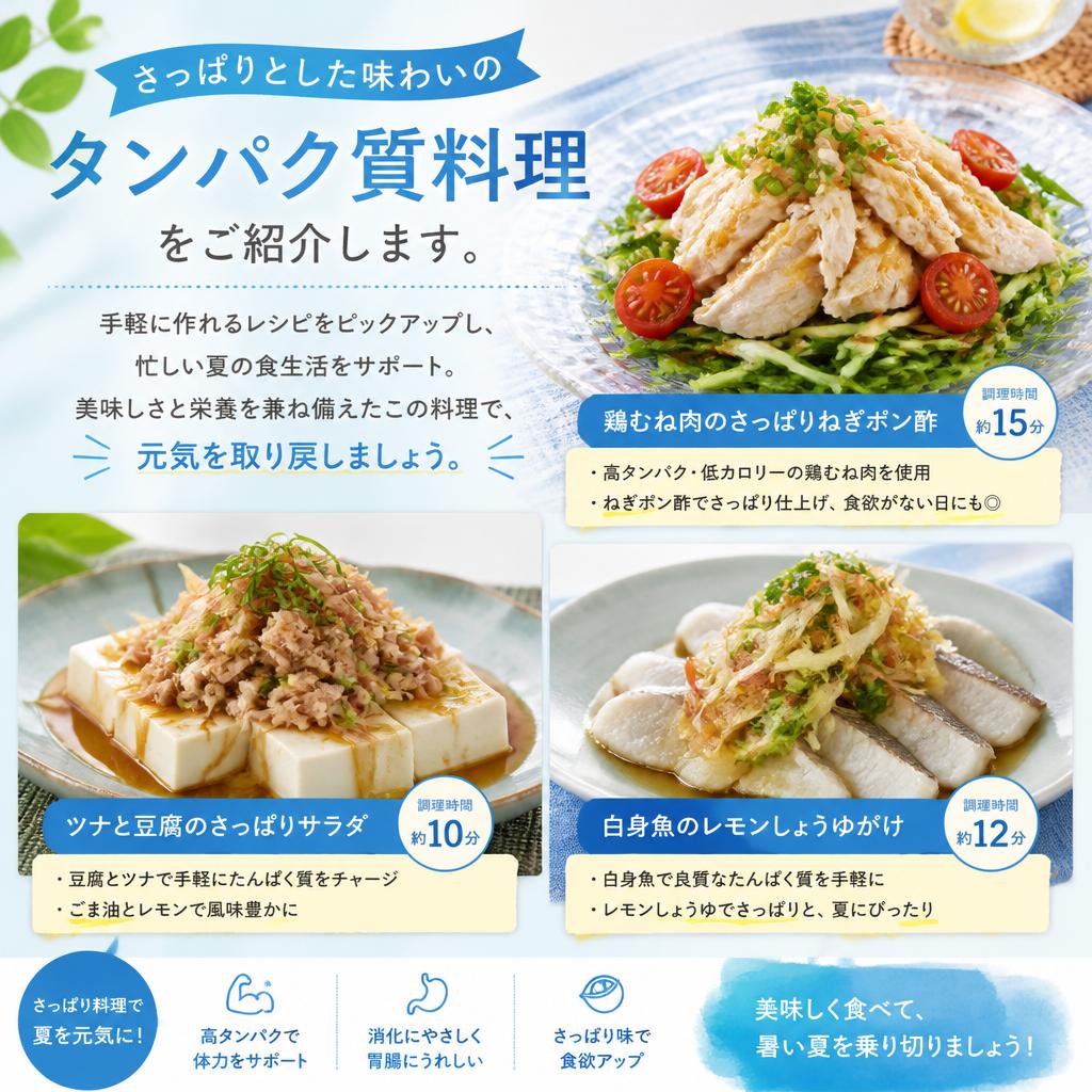 おいしいタンパク質料理レシピ