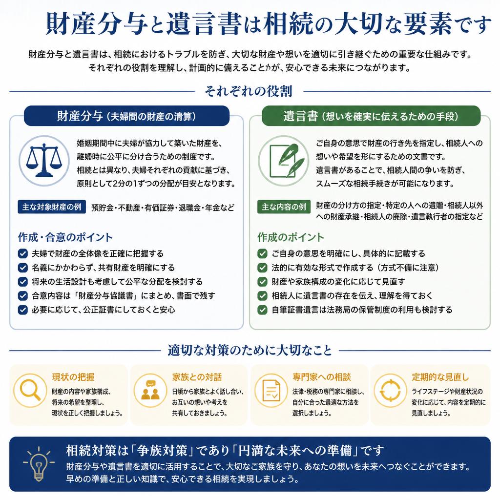 財産分与と遺言書の重要性