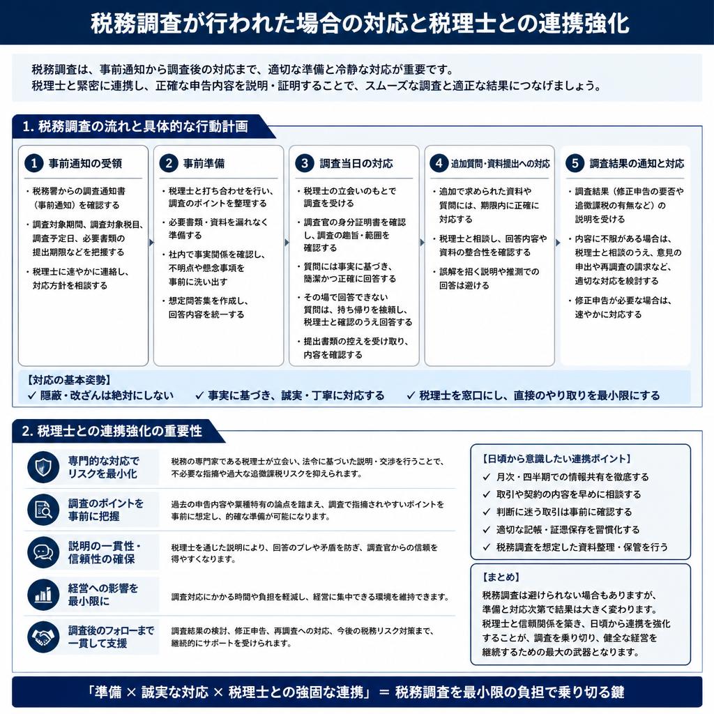 税務調査が入った場合の対応策
