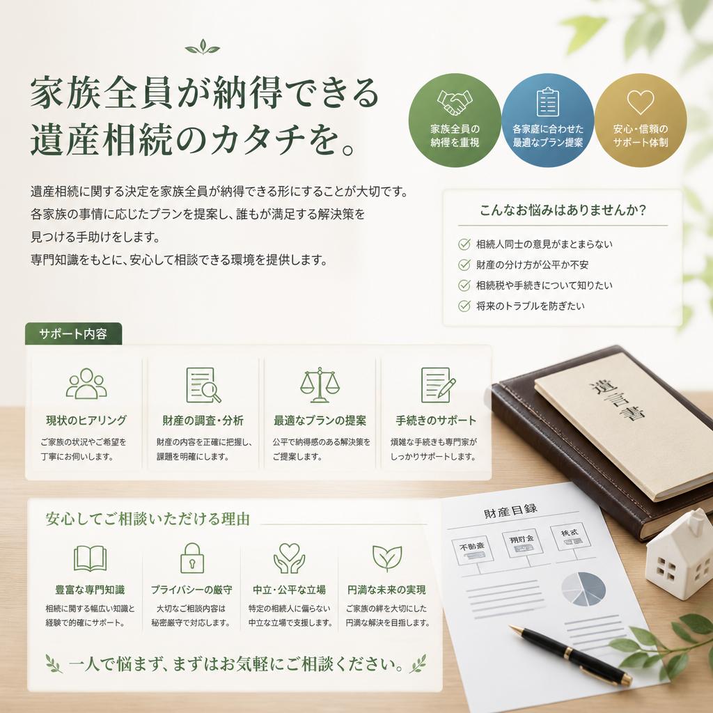 家族全員が納得できるプランを