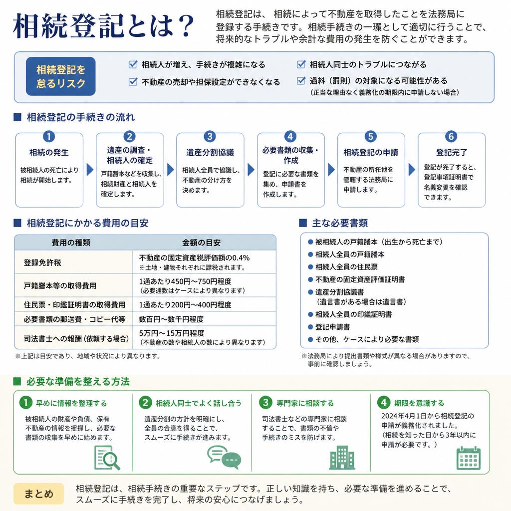 相続登記の流れと費用