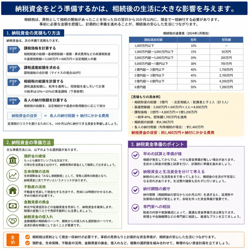 納税資金の見積もりと準備